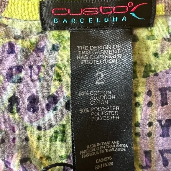 NWT Custo Barcelona Print Top Size S - Picture 8 of 9